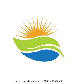 Leaf icon Vector Illustration design Logo template