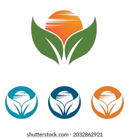 Icono de hoja Vector Ilustración de diseño Modelo de logotipo