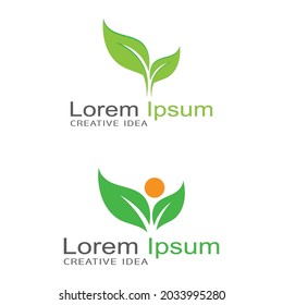 Leaf icon Vector Illustration design Logo template
