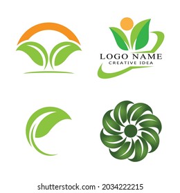 Leaf icon Vector Illustration design Logo template