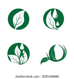 Leaf icon Vector Illustration design Logo template
