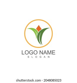 Leaf icon Vector Illustration design Logo template