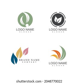Leaf icon Vector Illustration design Logo template