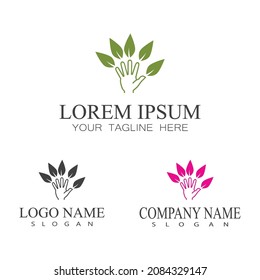 Leaf icon Vector Illustration design Logo template