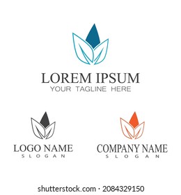Icono de hoja Vector Ilustración de diseño Modelo de logotipo
