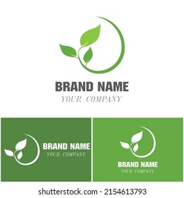 Icono de hoja Vector Ilustración de diseño Modelo de logotipo