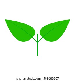 Leaf icon. Vector illustration, eps10
