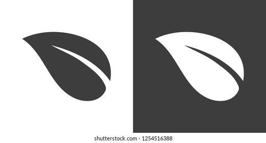 leaf icon vector illustration. Flat design style