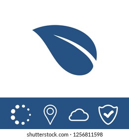 leaf icon vector illustration. Flat design style