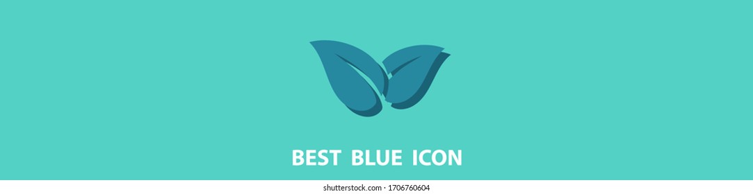 leaf icon vector illustration. Flat design style.