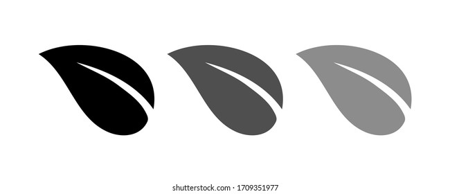 leaf icon vector illustration. Flat design style.