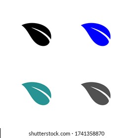 leaf icon vector illustration. Flat design style.