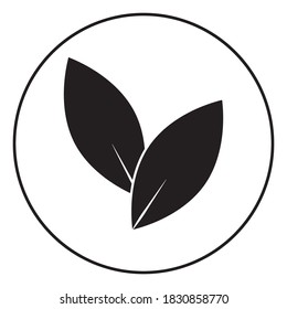 Leaf icon, vector illustration. Flat design style on white backround. eps 10
