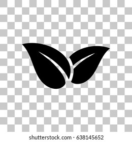 leaf icon vector illustration. Flat design style