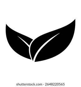 Leaf icon vector illustration graphic design. Leaf Icon in a flat design in black color.  