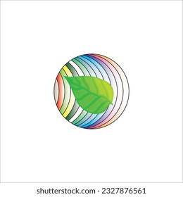 leaf icon vector illustration logo design