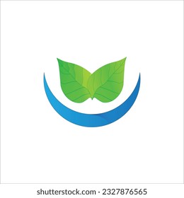 leaf icon vector illustration logo design
