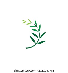 Icono de hoja ilustración vectorial diseño simple de plantilla