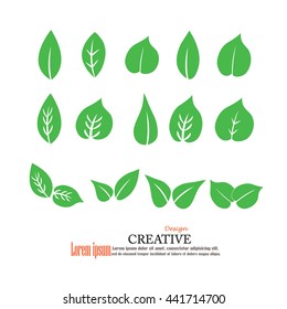 Leaf Icon. Vector illustrations.