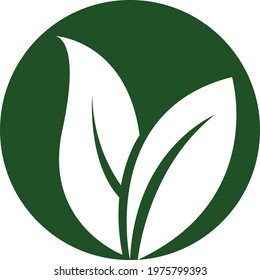 leaf icon vector image for logo, sign or symbol.