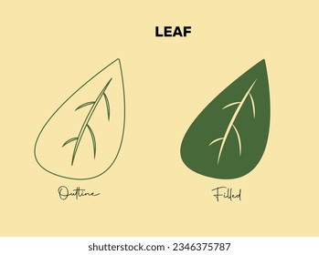 Leaf icon vector isolated. Elements for eco and bio logos.