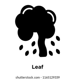 Leaf icon vector isolated on white background, Leaf transparent sign , black symbols