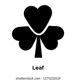 Leaf icon vector isolated on white background, logo concept of Leaf sign on transparent background, filled black symbol