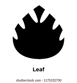 Leaf icon vector isolated on white background, logo concept of Leaf sign on transparent background, filled black symbol