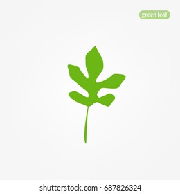 Leaf icon vector isolated on white background.