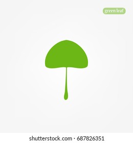 Leaf icon vector isolated on white background.