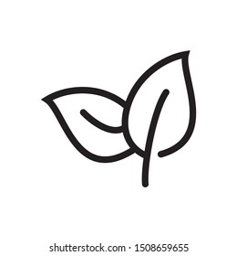 Leaf icon vector. Leaf logo illustration. Simple design on white background.