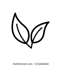 Leaf icon vector and logo style