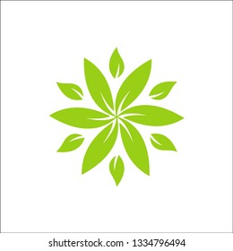 Leaf Icon Vector Logo Template - Vector