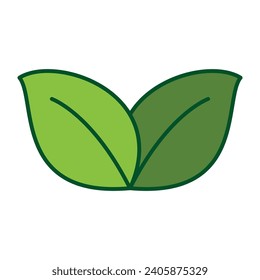Leaf icon vector on trendy design
