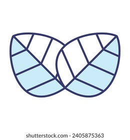 Leaf icon vector on trendy design