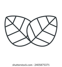 Leaf icon vector on trendy design