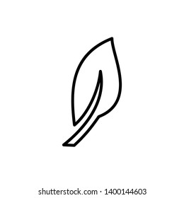 Leaf icon vector on white background