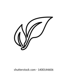 Leaf icon vector on white background