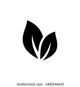 Leaf icon vector on white background