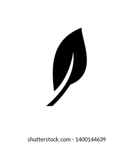 Leaf icon vector on white background