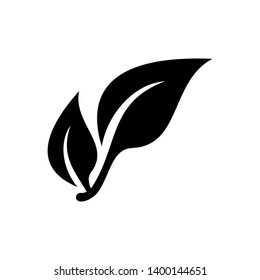 Leaf icon vector on white background
