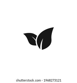 leaf icon vector on a white background