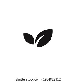 vector de icono de hoja en un fondo blanco