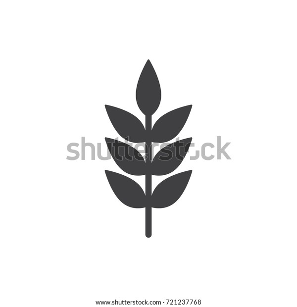 Leaf Icon Vector On White Background Stock Vector (Royalty Free) 721237768