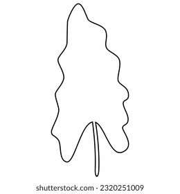 Vector de icono de hoja. Signo de ilustración de planta. Símbolo de árbol o logotipo.