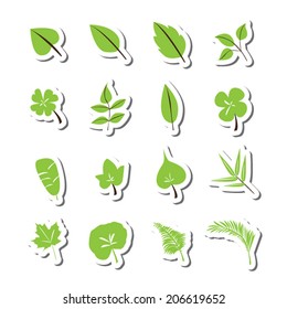 leaf icon vector set