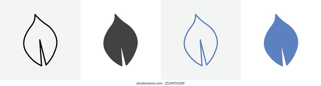 Blatt-Symbol, Vektorsatz für Web