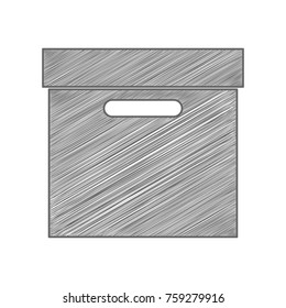 Leaf Icon. Vector. Shaded gray icon on white background. Isolated.