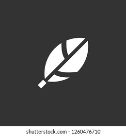leaf icon vector. leaf sign on black background. leaf icon for web and app