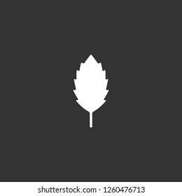 leaf icon vector. leaf sign on black background. leaf icon for web and app